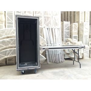 Black 28U Amplifier Anti Shock Rack Flight Case With Two Pieces Of Tables 9mm