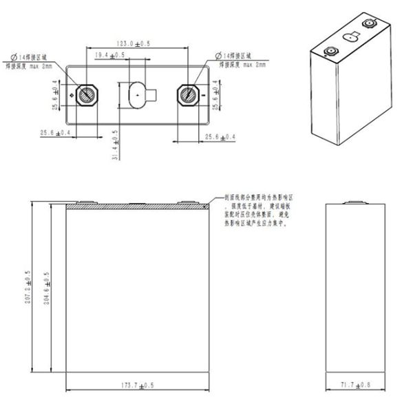 EVE Prismatic Battery Cell, Energy Storage Battery Cells, Superior Long Cycle Life Battery Cells, 3.2V 314Ah Cells