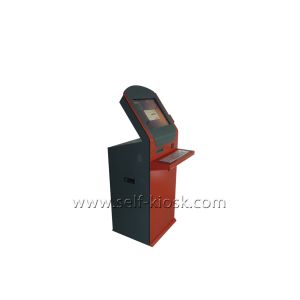 Touch Screen Self Service Check In Kiosk Hotel With Key Card Dispenser