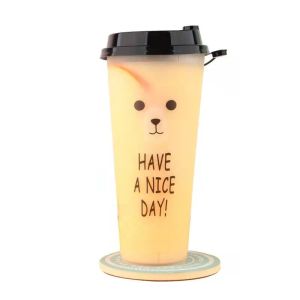 Disposable 500ml 700ml Milk Tea Plastic Cups 16oz Pp Injection Cup