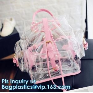 backpack wholesale with padded straps, Promotional Transparent PVC School