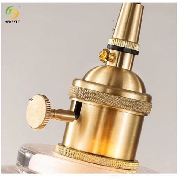 D20cm Led Glass Pendant Light Nordic Minimalist Hammer Clear / Green