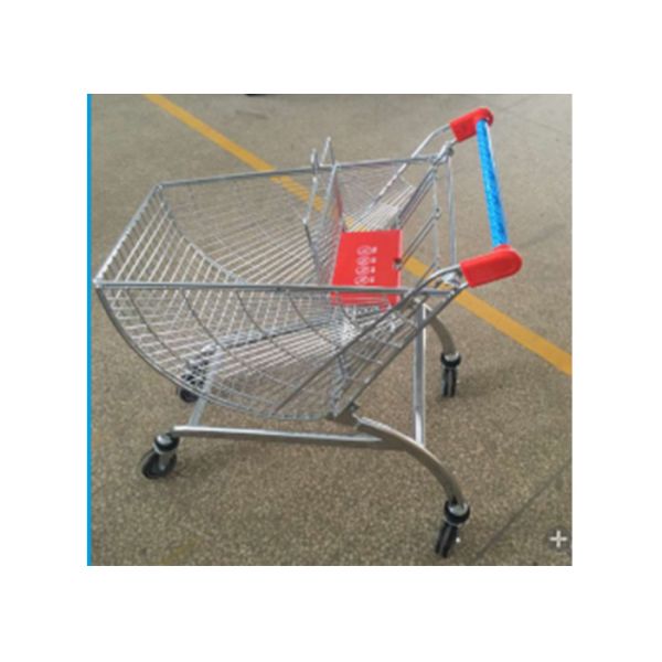 Buy Metal Circular Sector Supermarket Shopping Trolley With 4 Inch Wheels at wholesale prices