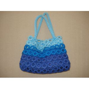 Bag Crochet Blue ocean women fashion bag tote Ring purse