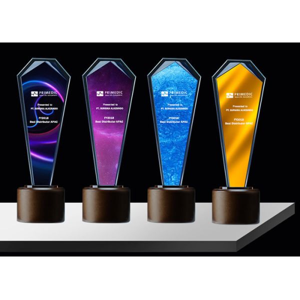 Buy Sandblasting / Lasering Logo Glass And Crystal Trophies , Personalised Glass Awards at wholesale prices