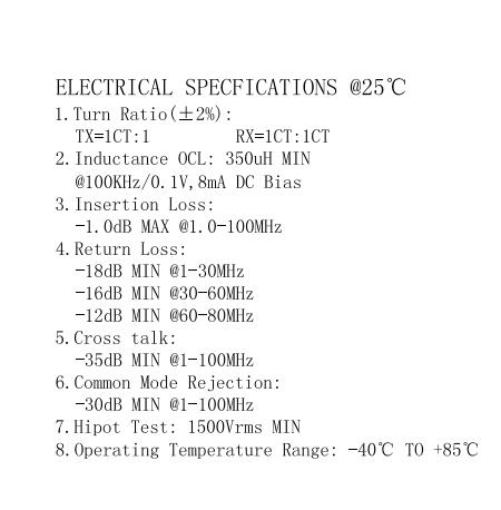 LMJTAB881443M-L / LMJTAB881543M-L Magnetic RJ45 Modular Jack , RJ45 With LEDs