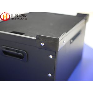 ISO9001 1900gsm Stackable Black ESD Corrugated Box