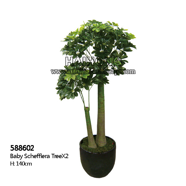 Buy 140cm Height Artificial Evergreen Plant Baby Schefflera Tree at wholesale prices