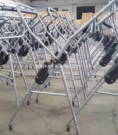 600D Oxford Fabric Folding Fishing Cart Collapsible Fishing Trolley With Big Wheel