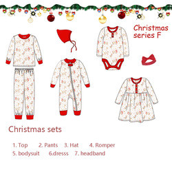 Christmas Baby long sleeve girls dresses christmas printing clothing children