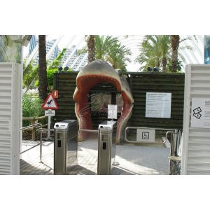 Large Animatronic Dinosaur Head Wall Mounted With Excellent Abrasion Resistance