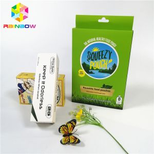 Recyclable custom logo design brand printed UV Hot stamping paper card boxes