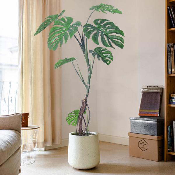 Buy 140cm/ 170cm faux monstera plant​ with Aerial Roots | Single Stem Silk Plant | Hotel Lobby Tree | Factory Direct at wholesale prices