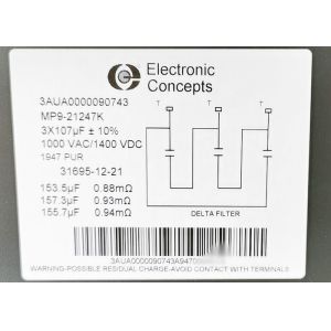 China 3AUA0000090743 107UF/1000VAC FILM CAPACITOR MP9-21247K DRIVES PARTS on sale