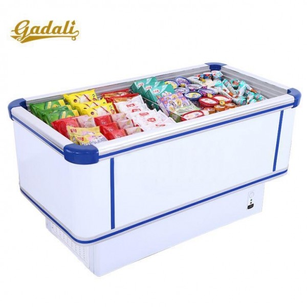Buy R290a Commercial Refrigeration Equipment , 580L Glass Top Deep Freezer at wholesale prices