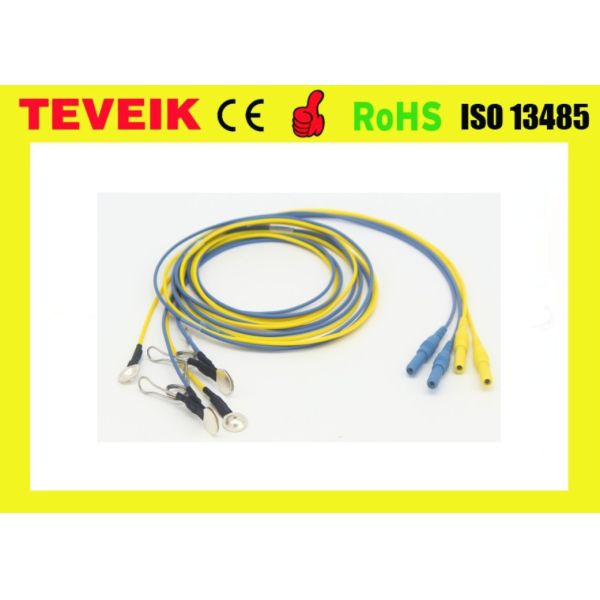 Buy Neurofeedback DIN1.5 Socket EEG Cable Silver Plated Copper Cup EEG Electrode at wholesale prices