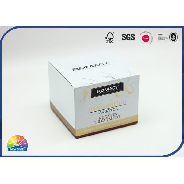 Custom Folding Gold Paper Gift Box With Embossing Matte Lamination