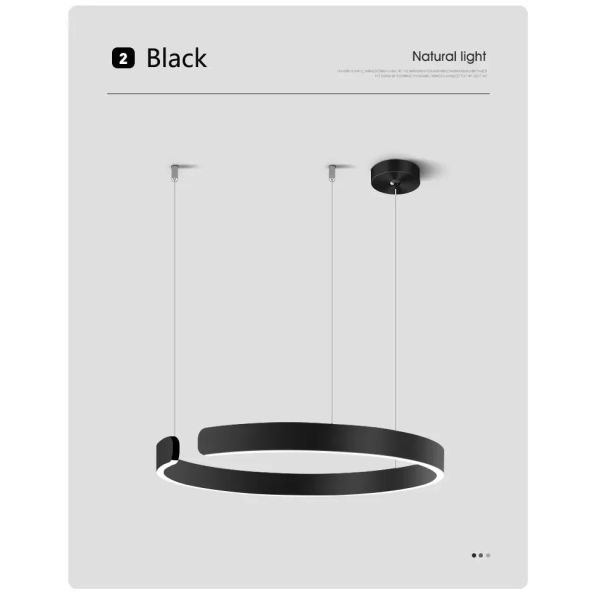 Mininalist Circle Rings Ceiling Chandeliers Hanging Pendant Lighting Aria Multi Light Chandelier（WH-AP-619）