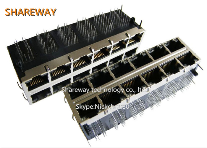Quality Multi Port RJ45 Modular Jack JC0-3022NL 90.6X28.24X28.7mm For Mobile Data Acquisition for sale