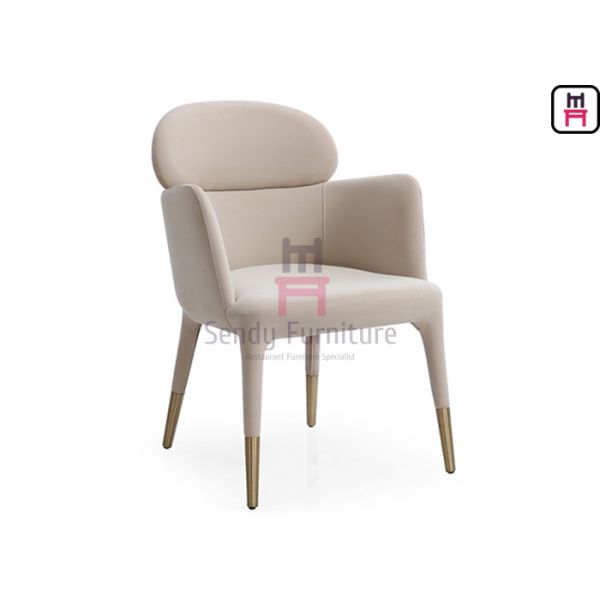 Buy Fully Upholstered Fabric Wood Restaurant Chairs Comfortable Solid Structure at wholesale prices