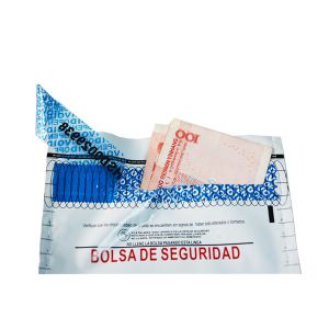 Transparent Tamper Evident Bags / Bank Security Bags With LOGO Print