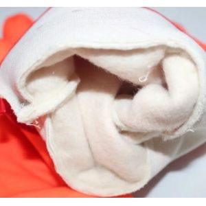 Fluorescent Orange Oil Resistant Insulated PVC Gloves Fully Coated PVC Dipped