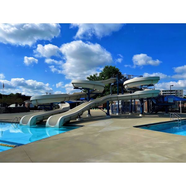Buy Commercial Fiberglass Swimming Pool Aqua Game Fiberglass Water Slide at wholesale prices