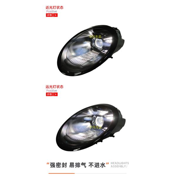 FOR 2008-2011 Porsche 997 LED headlights 911 old version upgrade new version 992, blackened, matrix, plug and play