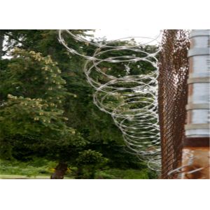 Flat Razor Barbed Wire Roll 9m Con Clip Concertina Rust Proof Razor Combat Wire