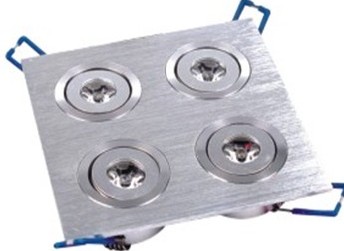 Buy 124mm * 124mm * 20mm Epistar Energy Saving Bathroom LED Ceiling Lamp Fixtures 4W at wholesale prices