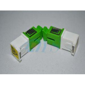 SC / APC Shutter Brass / Nickel Simplex Fiber Optical Adapter For Local Area