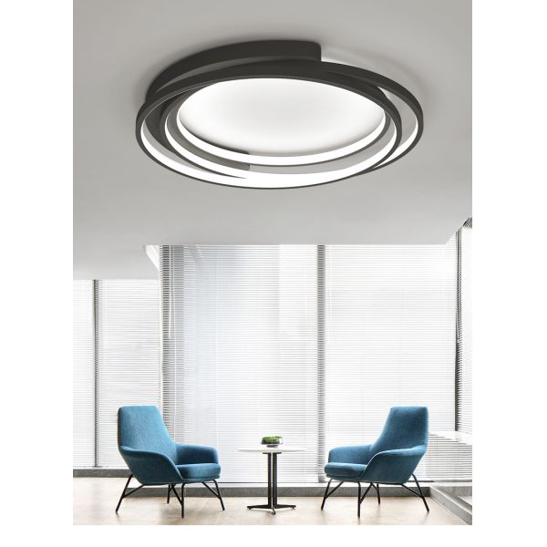 Modern Creative Wrought Iron Ceiling Lights Atmosphere Living Room ring Ceiling Lights(WH-MA-249)