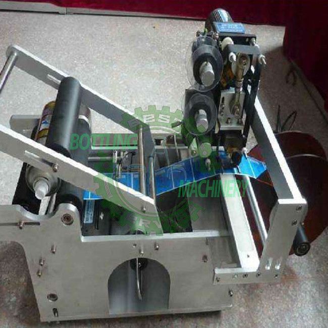 Semi-Auto With Coding Self-Adhesive Round Can Jar Bottle Labeling Machine