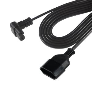 EU Schuko to IEC C7 Right Angle Power Cord 1.2M Black