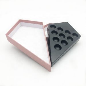 Food Grade Empty Heart Chocolate Box Packaging Varnishing Customized