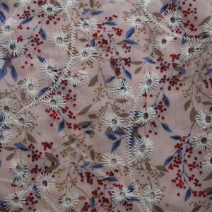 Medium Weight 80 cotton 20 polyester Fabric Apparel Embroidered Lace