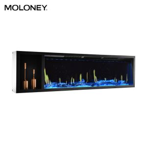 75inch Insert Electric Fireplace Fake Charcoal Remote Control Tilted Removable