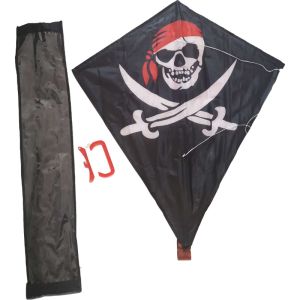 Quality Pirate Pattern Polyester Diamond Stunt Kite 82*88cm for sale