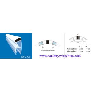Quality Sealing Strips/waterproof magnetic strips/shower door seals/PVC Magnetic Seal 008G-WT for sale