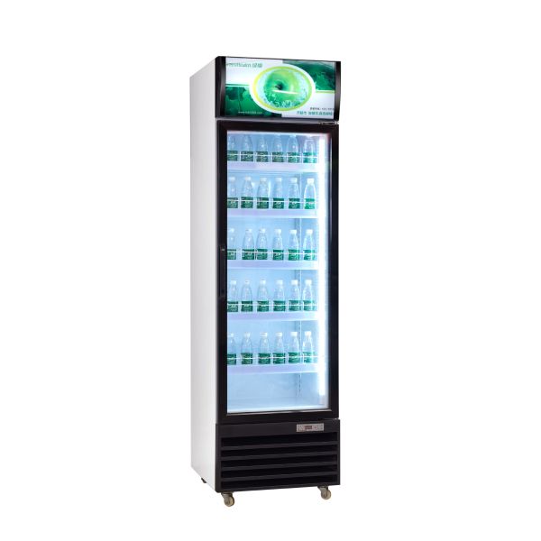 Promotion 360 Liter Single Glass Door Upright Refrigerator For Drinking