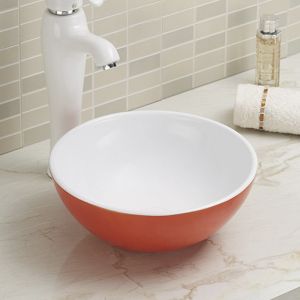 Heat Resistance Round Freestanding Sink Bathroom Long-Standing Use Wash Basin