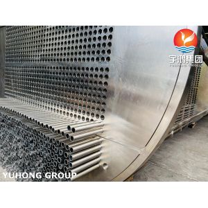 Stainless Steel Heat Exchanger Tube With Tubesheet Drilled Baffle Plates Support