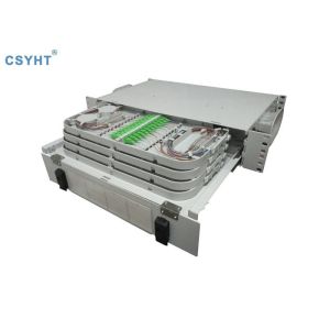Quality ODF 2U 12c SC Fiber Optic Patch Panel 19&quot; FTTX Rack Mount Distribution Box for sale