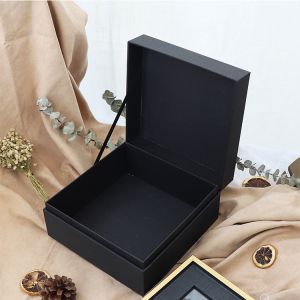 Custom ISO9001 Black Elegant Recyclable Paper Cardboard Shipping Packaging Boxes