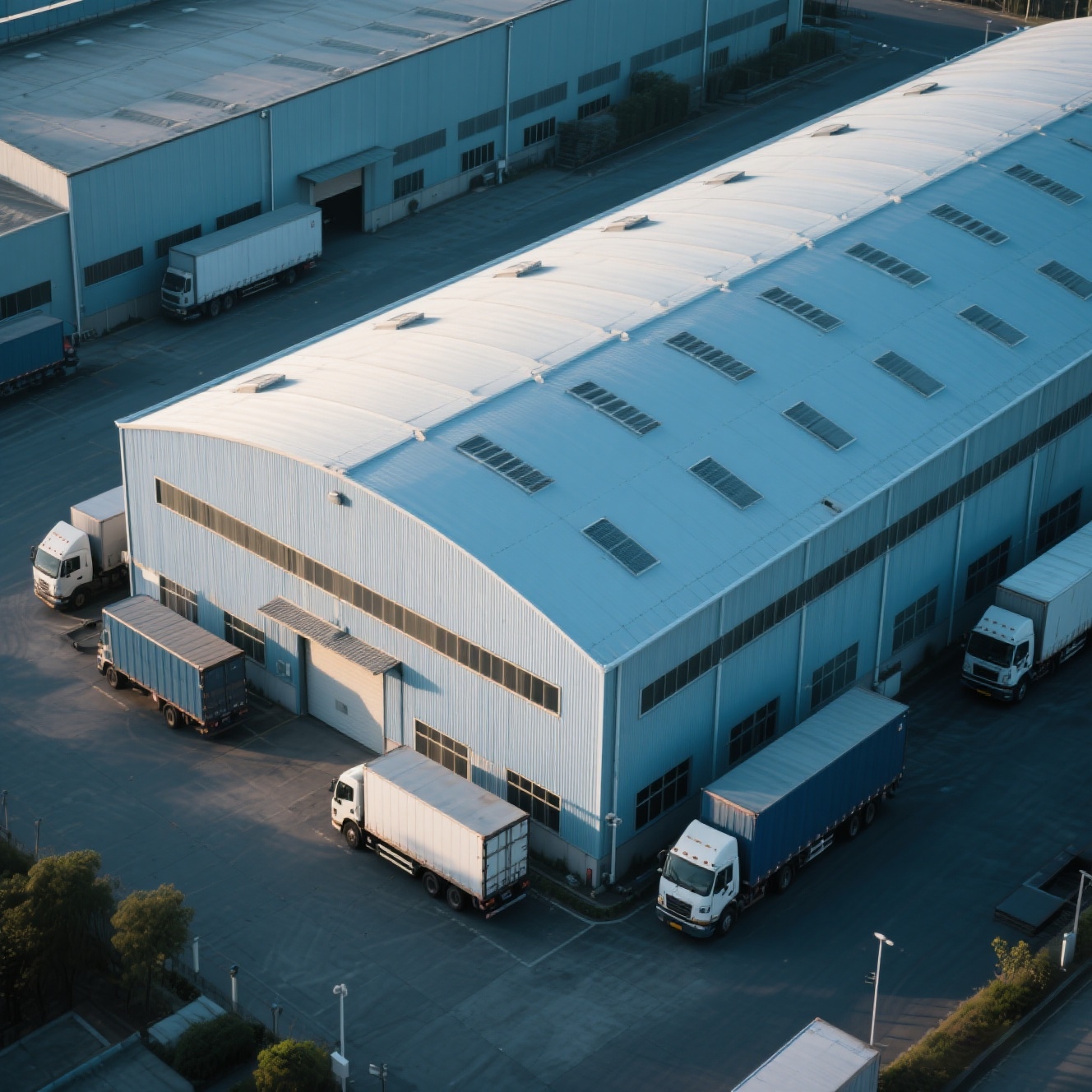 Prefabricated Metal Warehouse Steel Structure Customized With Sandwich Panel