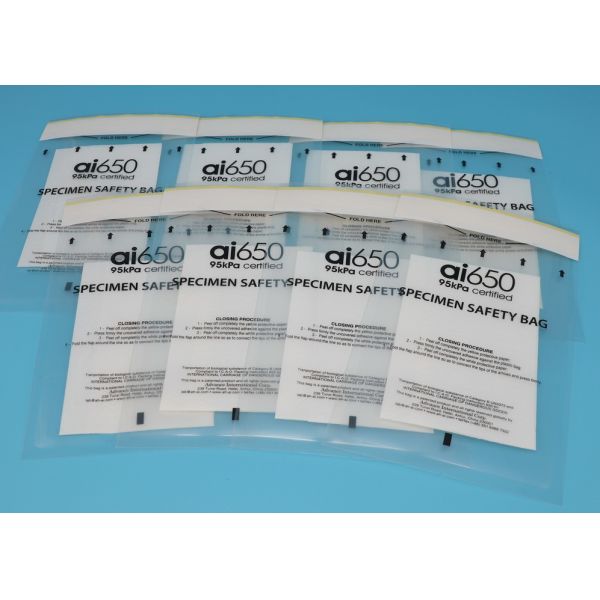 Security 95kPa Specimen Transport Bag , Biohazard Detection Specimen packing
