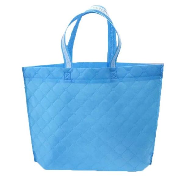 Buy Blue Pink Color Folding Non Woven Reusable Bags Eco Friendly Grocery Bags at wholesale prices