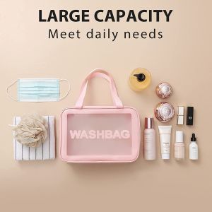 Multifunctional Travel Toiletry Makeup Bag Water Resistant With Handy Handle