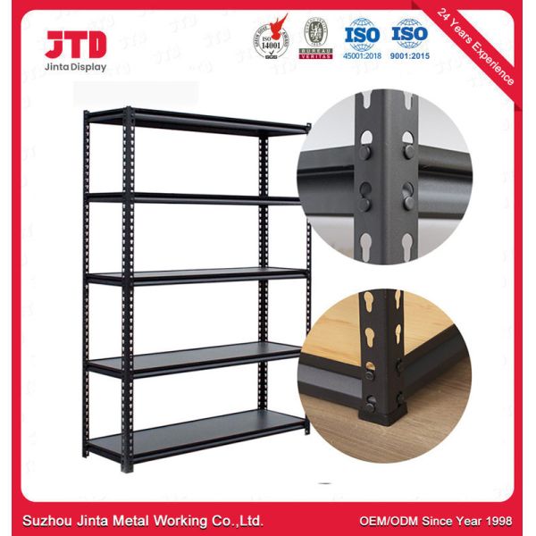 Buy Adjustable Light Duty Boltless Galvanized Steel Storage Shelf Rack For Garage / Warehouse / Office at wholesale prices
