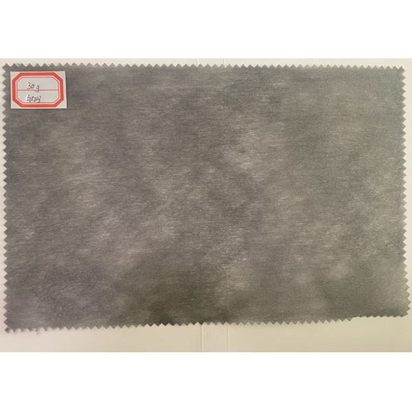 40g Polyester Spunlaced Non-Woven Fabric Gray GRS For Artificial Leather